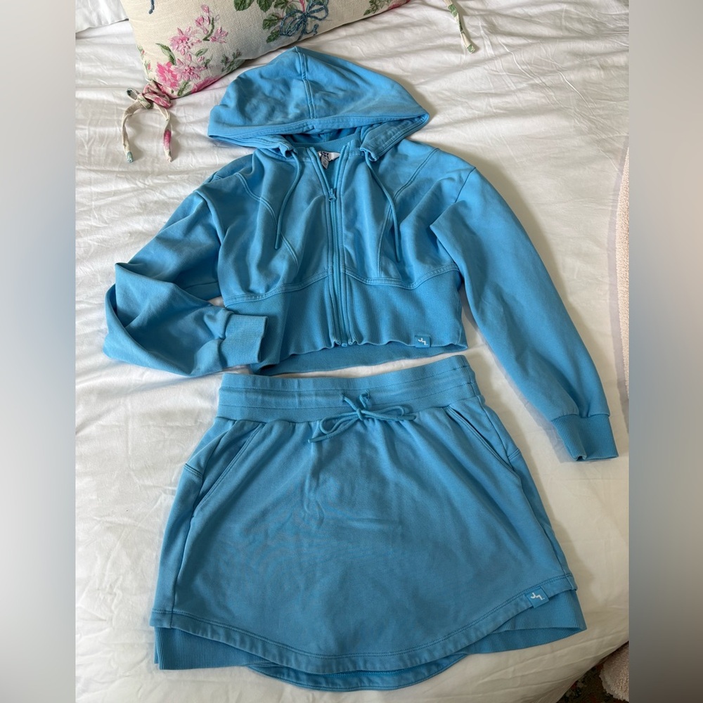 Joy Lab blue target skirt and cropped jacket set